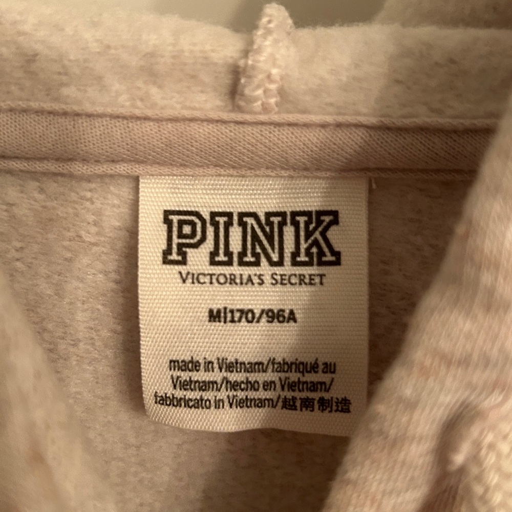 Pink Victoria Secret Cropped Hoodie - Picture 3 of 4